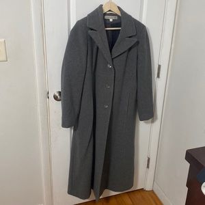 Long grey wool coat